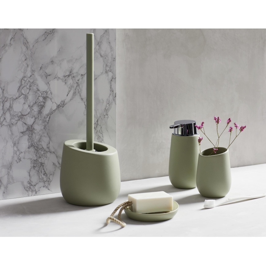 WENKO 24120100 - Četka za WC BADI 13,5x38 cm zelena