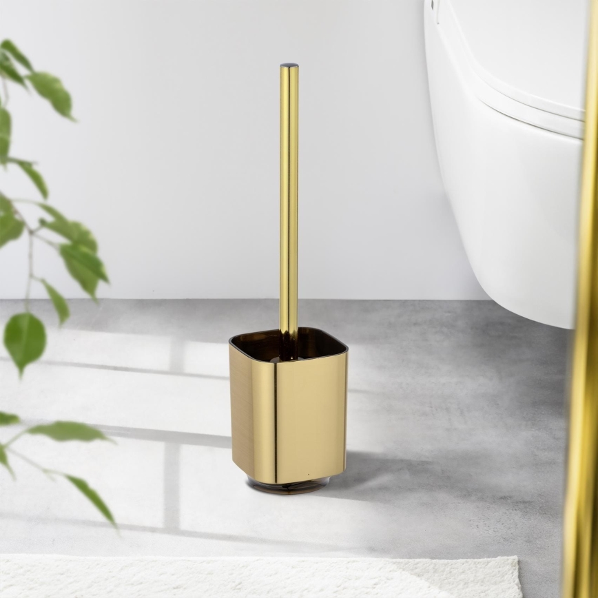 WENKO 24162100 - WC četka AURON 9x38,5 cm zlatna