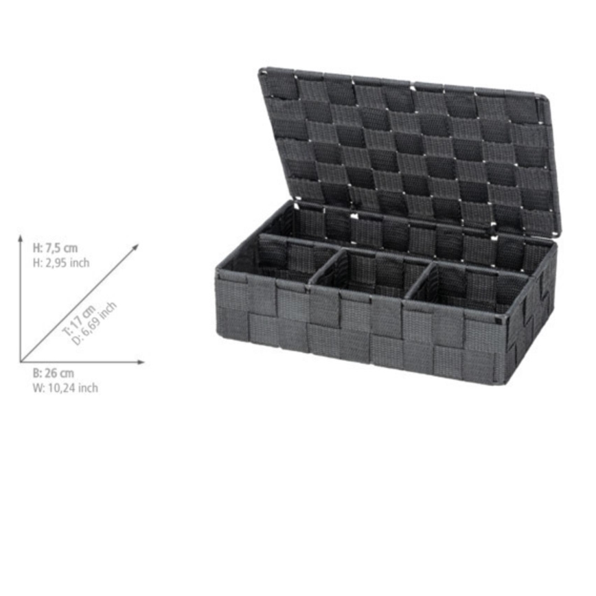 WENKO 24223100 - Koš ADRIA 26x17 cm siva/antracit