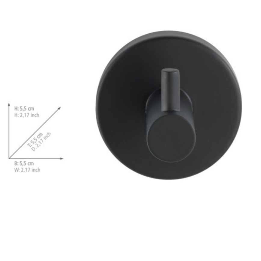 WENKO 24232100-Kuka BOSIO BLACK 5,5x5,5 cm nehrđajući čelik/srebrna