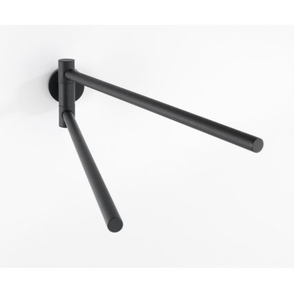 WENKO 24238100-Držač ručnika BOSIO BLACK 5,5x43 cm nehrđajući čelik/srebrna