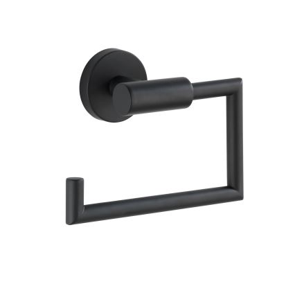 WENKO 24240100-Držač toaletnog papira BOSIO BLACK 15x10,5 cm nehrđajući čelik/srebrna
