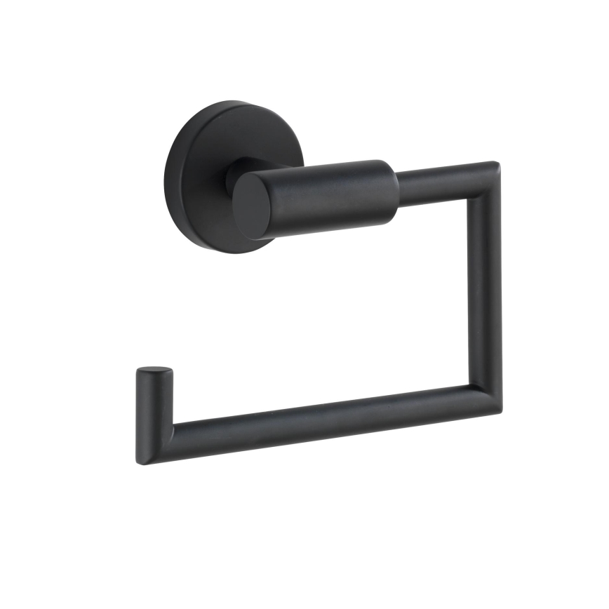 WENKO 24240100-Držač toaletnog papira BOSIO BLACK 15x10,5 cm nehrđajući čelik/srebrna