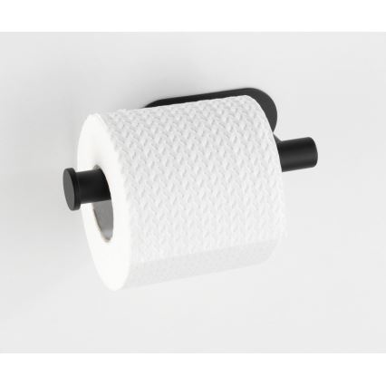 WENKO 24287100-Držač toaletnog papira TURBO-LOC OREA BLACK 16x7 cm nehrđajući čelik/crna