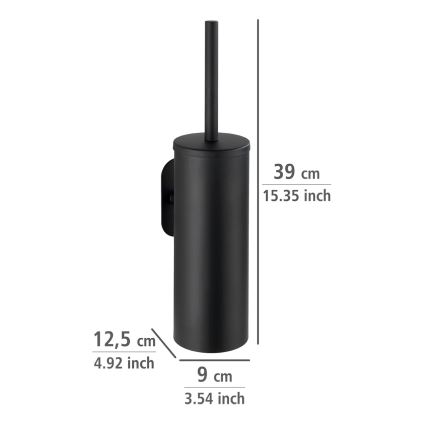 WENKO 24289100-WC četka TURBO-LOC OREA BLACK 9x39,5 cm nehrđajući čelik/crna