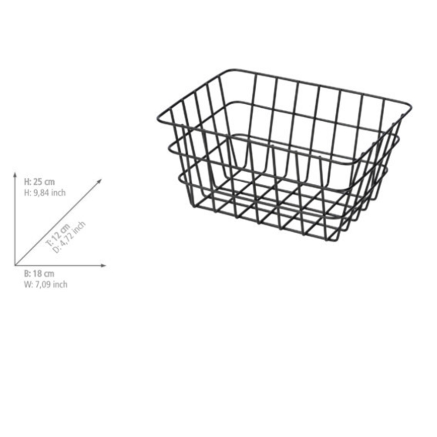 WENKO 24371100 - Koš VIANA 18x25 cm crna