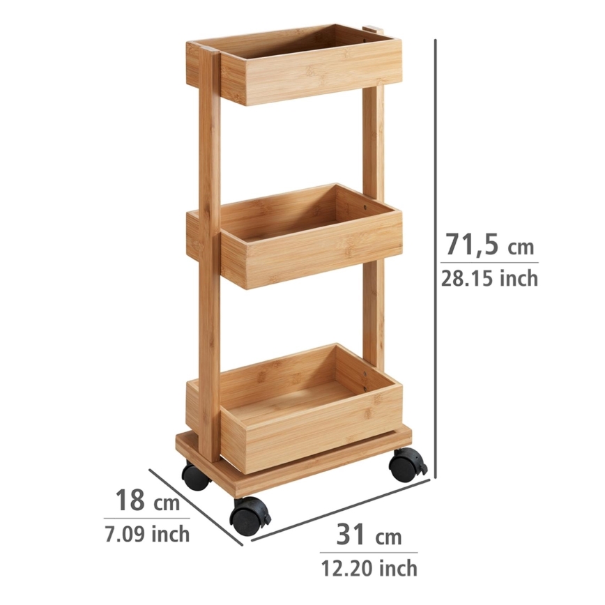 WENKO 24390100 - Regal TORTONA 18x71,5 cm smeđa/crna
