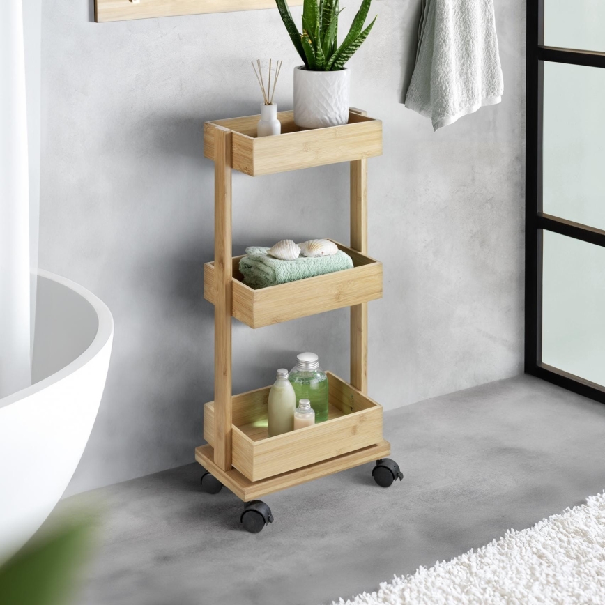WENKO 24390100 - Regal TORTONA 18x71,5 cm smeđa/crna