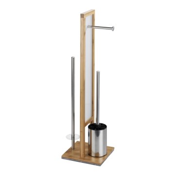 WENKO 24391100 - četka za WC RIVALTA 18x70 cm smeđa/bijela/crna