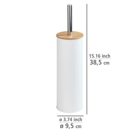 WENKO 24393100 - WC četka TORTONA 9,5x38,5 cm bijela/smeđa