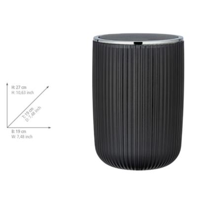 WENKO 24493100 - Koš za smeće AGROPOLI 19x27 cm sivi