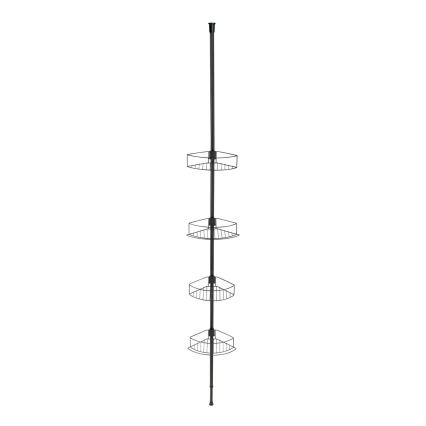 WENKO 24568100-Kutna polica DOLCEDO 31x230 cm nehrđajući čelik/crna