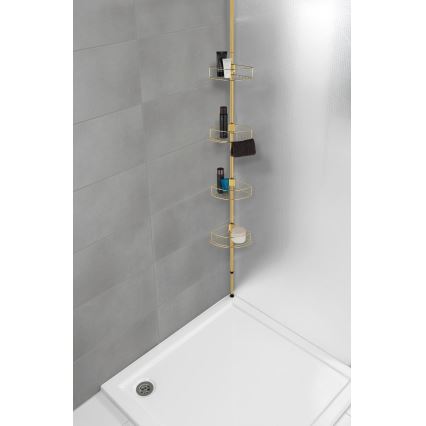 WENKO 24569100-Kutna polica DOLCEDO 31x275 cm zlatna