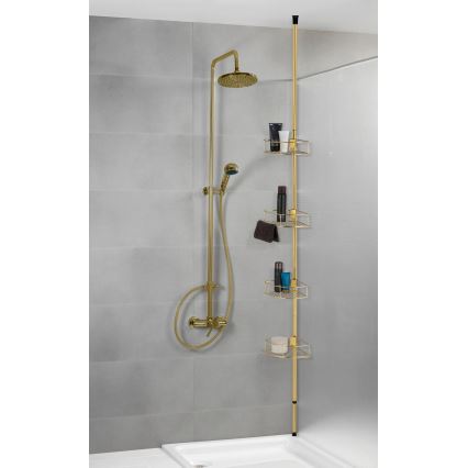 WENKO 24569100-Kutna polica DOLCEDO 31x275 cm zlatna