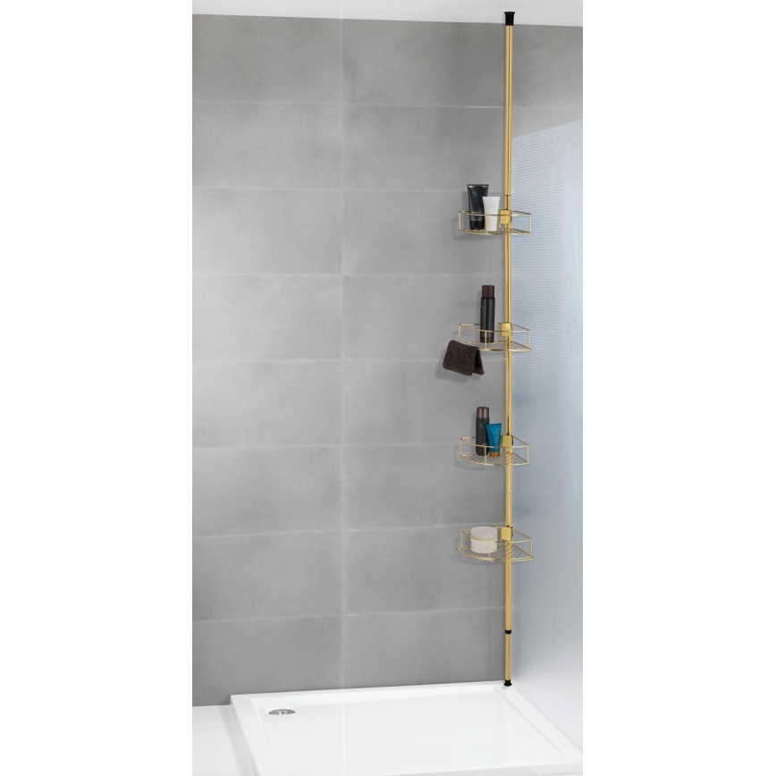 WENKO 24569100-Kutna polica DOLCEDO 31x275 cm zlatna