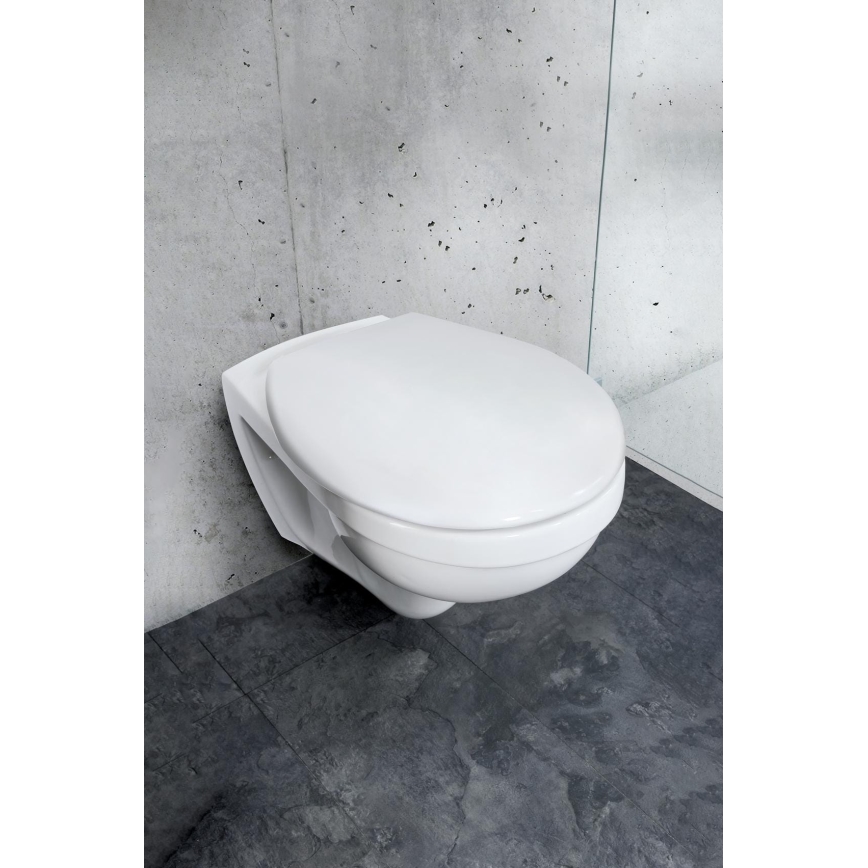WENKO 24571100-WC daska za WC VORNO NEO 46x37 cm bijela/srebrna