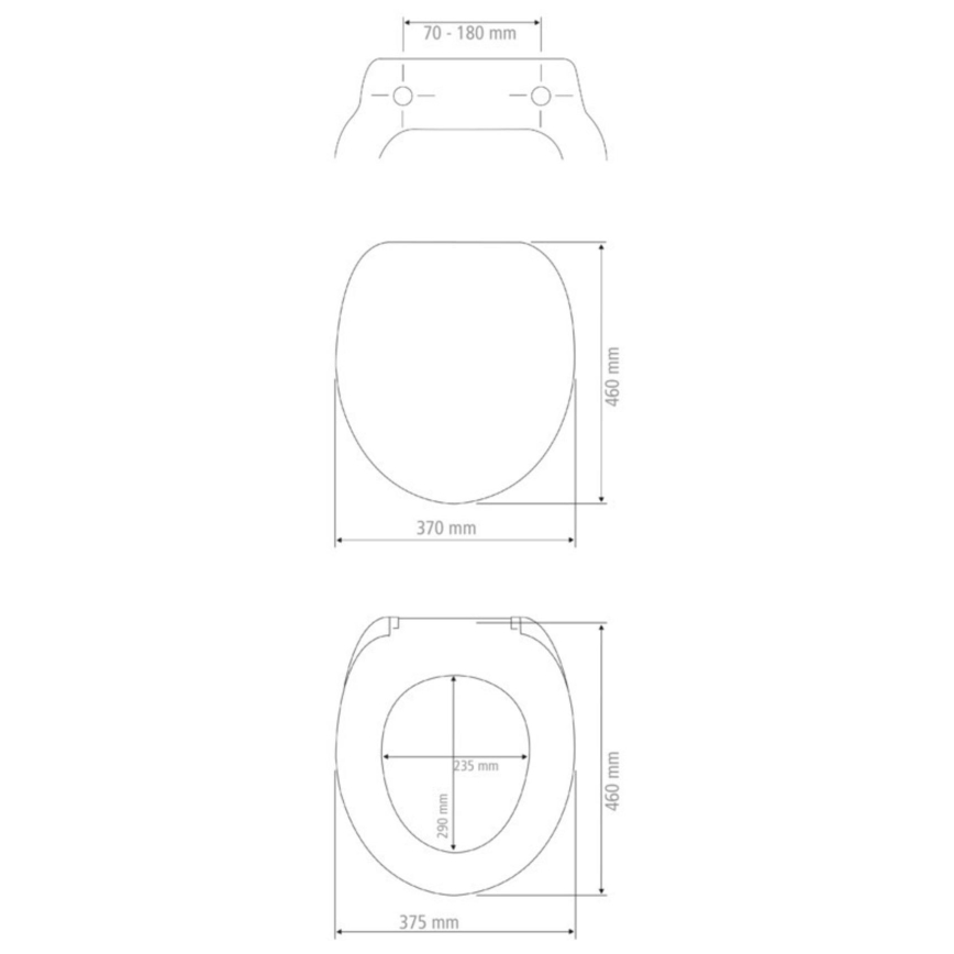 WENKO 24571100-WC daska za WC VORNO NEO 46x37 cm bijela/srebrna