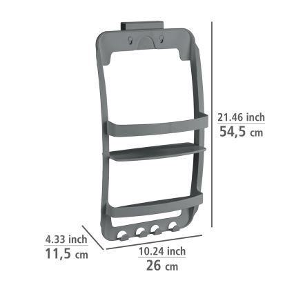 WENKO 24633100 - Polica UNIVERSAL 26x54,5 cm antracitna