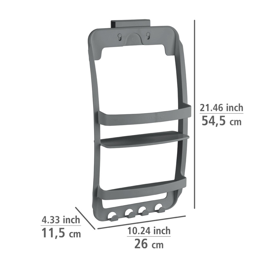 WENKO 24633100 - Polica UNIVERSAL 26x54,5 cm antracitna