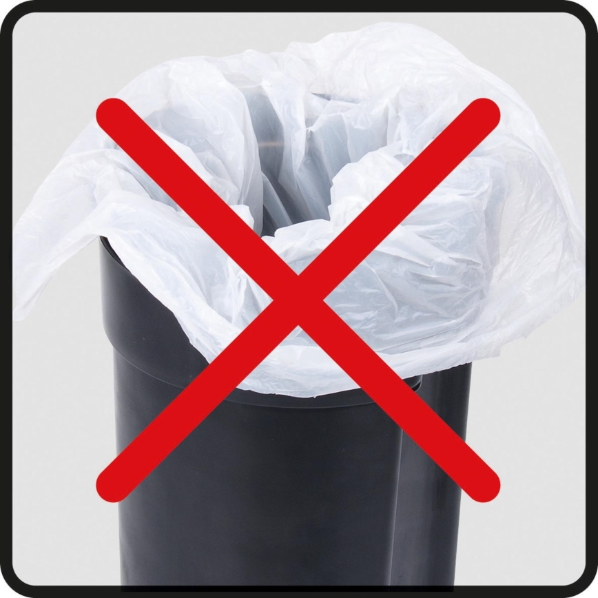 WENKO 24681100 - Koš LEMAN 21x24 cm, crne boje