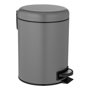 WENKO 24682100 - Koš LEMAN 21x24 cm siva/crna