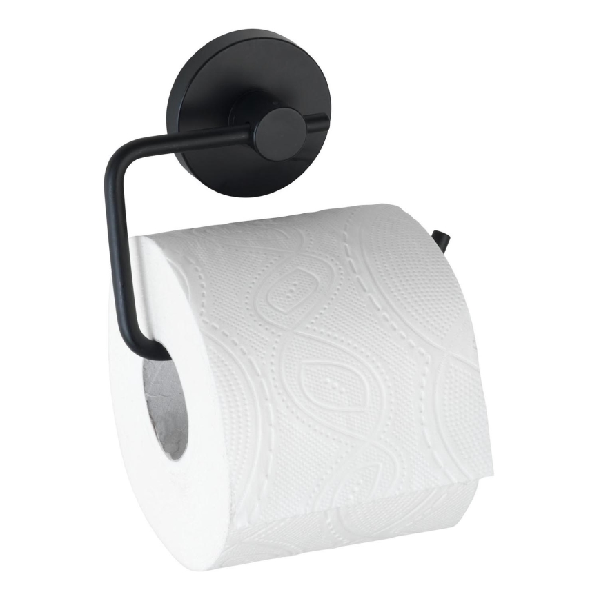 WENKO 24738100-Držač toaletnog papira VACUUM-LOC RUND SCHW 13,5x10,5 cm crna