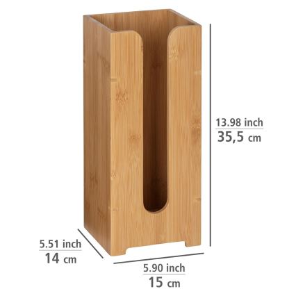 WENKO 24749100 - Držač toaletnog papira BAMBUSA 15x35,5 cm smeđi