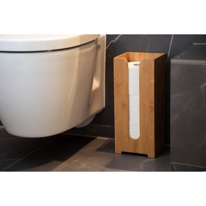 WENKO 24749100 - Držač toaletnog papira BAMBUSA 15x35,5 cm smeđi