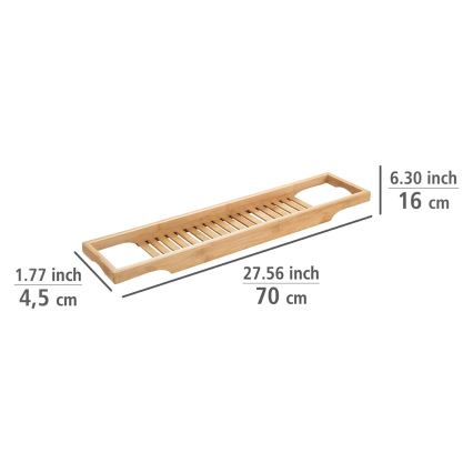 WENKO 24750100 - Polica za kadu BAMBUSA 70x16 cm smeđa