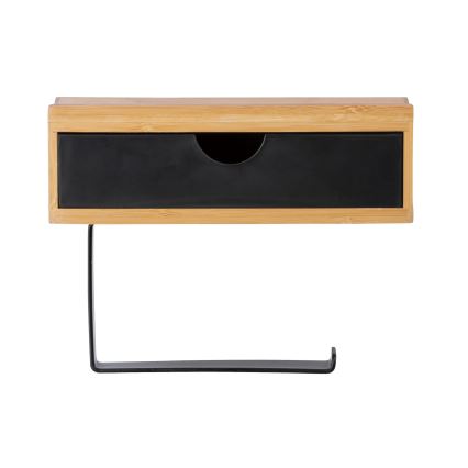 WENKO 24754100 - Držač toaletnog papira BAMBUSA 18,5x14 cm smeđa/crna