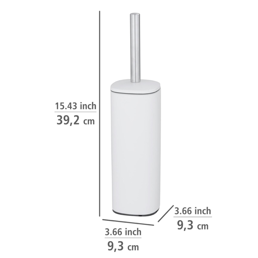 WENKO 24776100 - WC četka ALASSIO 9,3x39,2 cm nehrđajući čelik/bijela