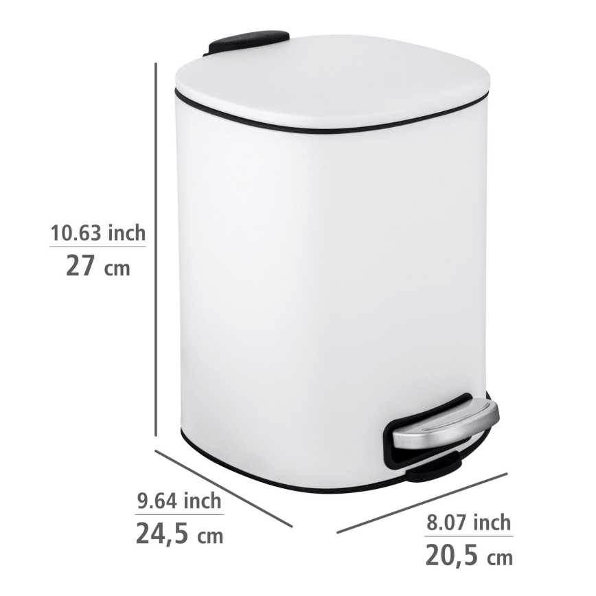 WENKO 24779100 - Koš ALASSIO 20,5x27 cm bijela/crna