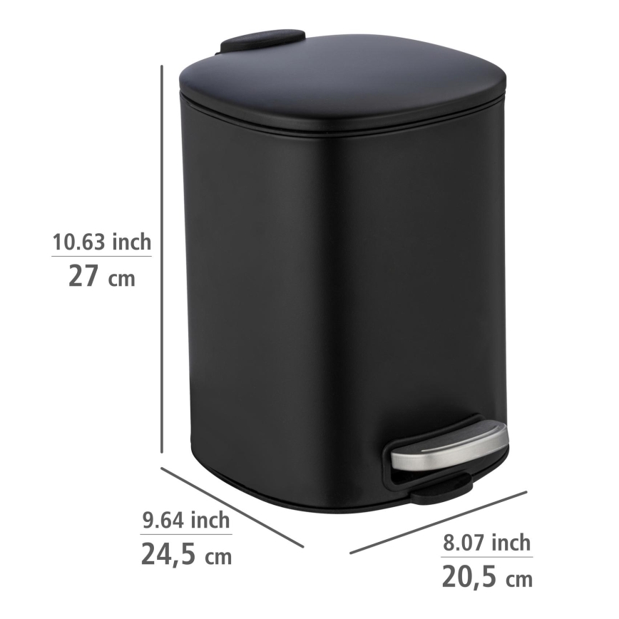 WENKO 24781100 - Koš ALASSIO 20,5x27 cm crna