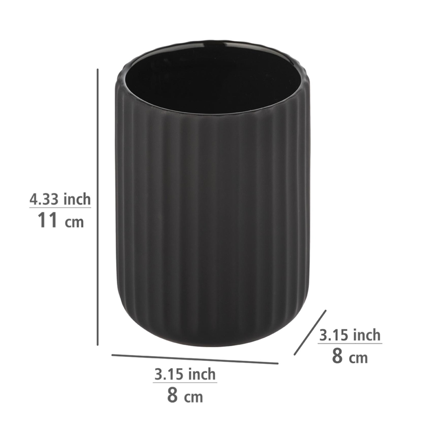 WENKO 24803100 - Čaša BELLUNO 8x11 cm crna
