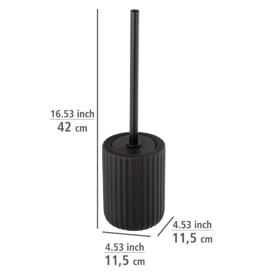 WENKO 24805100 - Četka za WC BELLUNO 11,5 x 42 cm crna