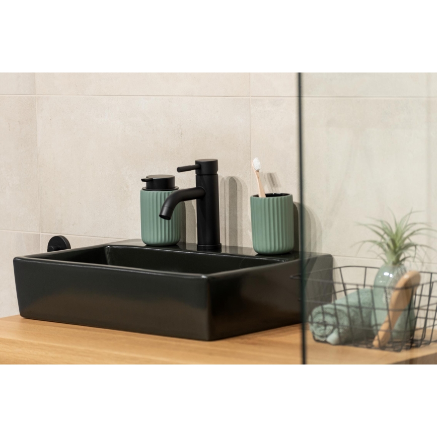 WENKO 24807100 - Dozator za sapun BELLUNO 8x13,5 cm zelena/crna