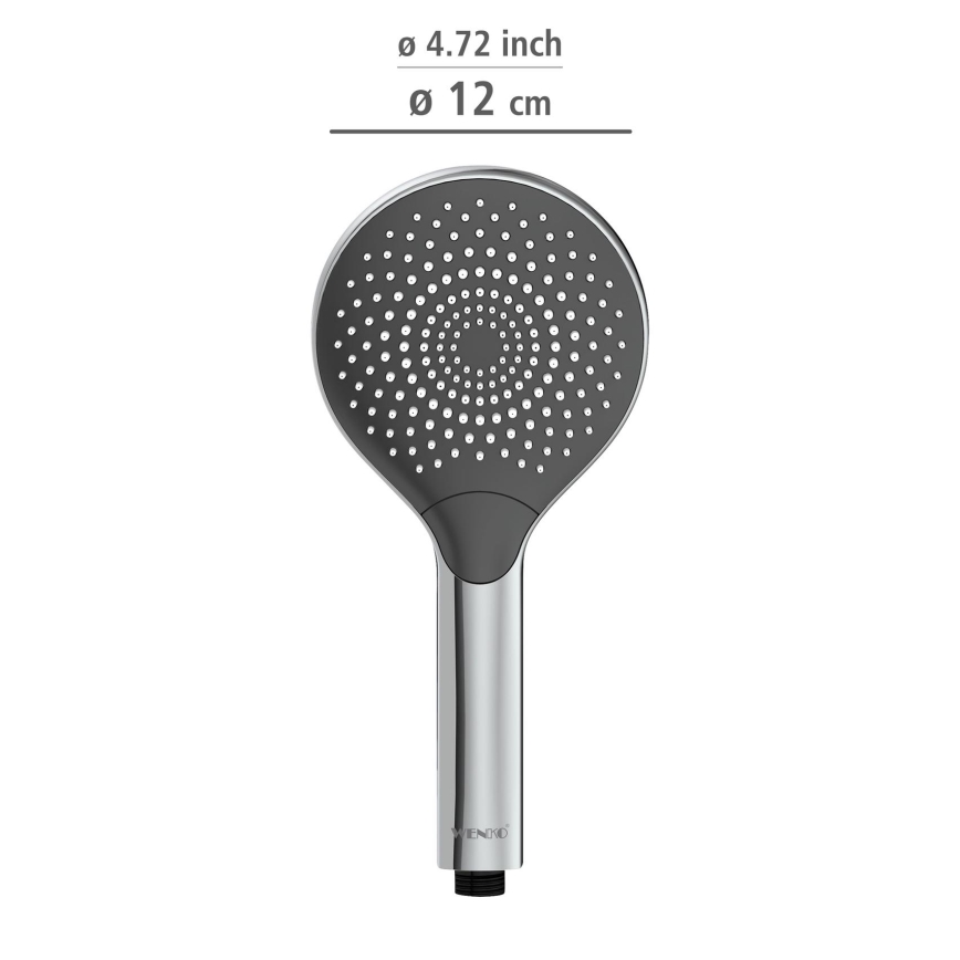 WENKO 24921100 - Glava tuša WATERSAVING SYSTEM 12x12 cm sjajni krom/siva