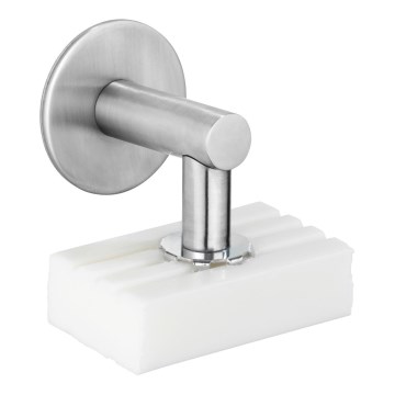 WENKO 24971100-Držač sapuna TURBO-LOC 4,5x7 cm srebrni