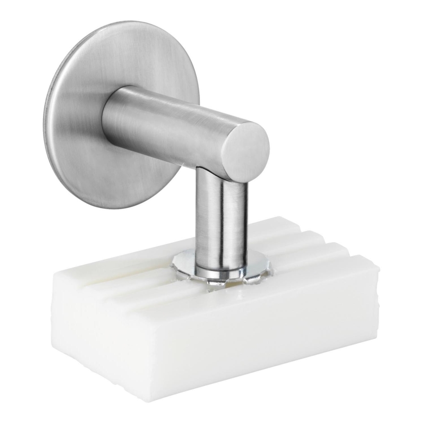 WENKO 24971100-Držač sapuna TURBO-LOC 4,5x7 cm srebrni
