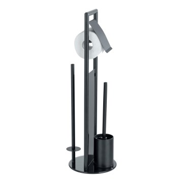 WENKO 24982800 - Set za WC RAVINA 20x70 cm nehrđajući čelik/crna