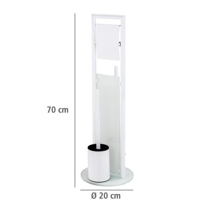 WENKO 24983800 - set za WC RAVINA 20 x 70 cm nehrđajući čelik/bijela