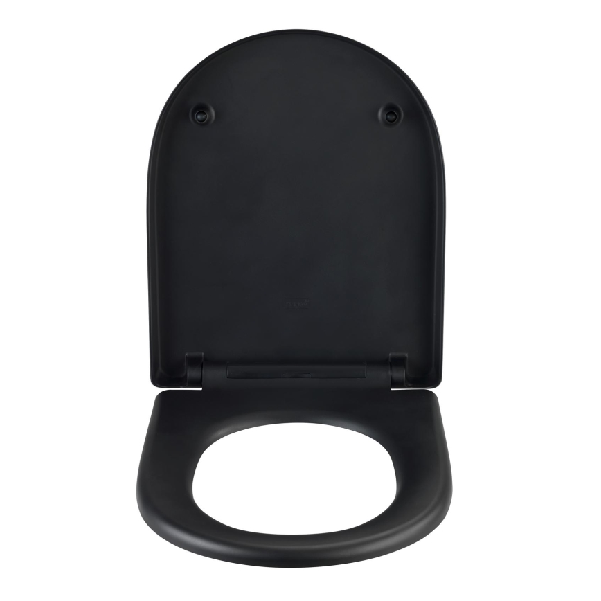 WENKO 24989100 - WC daska EXCLUSIVE 36,5x45 cm crna/srebrna