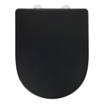 WENKO 24989100-WC sjedalo za WC EXCLUSIVE 36,5x45 cm crna/srebrna