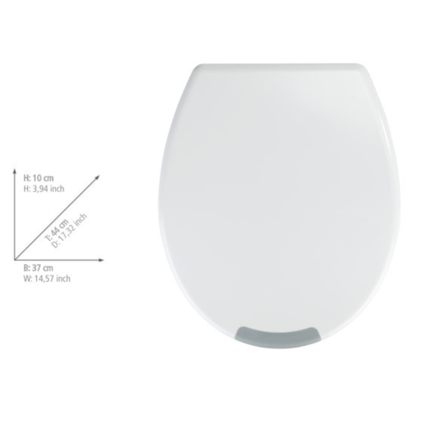 WENKO 25005100-WC sjedalo SECURA 37x44 cm bijela/siva