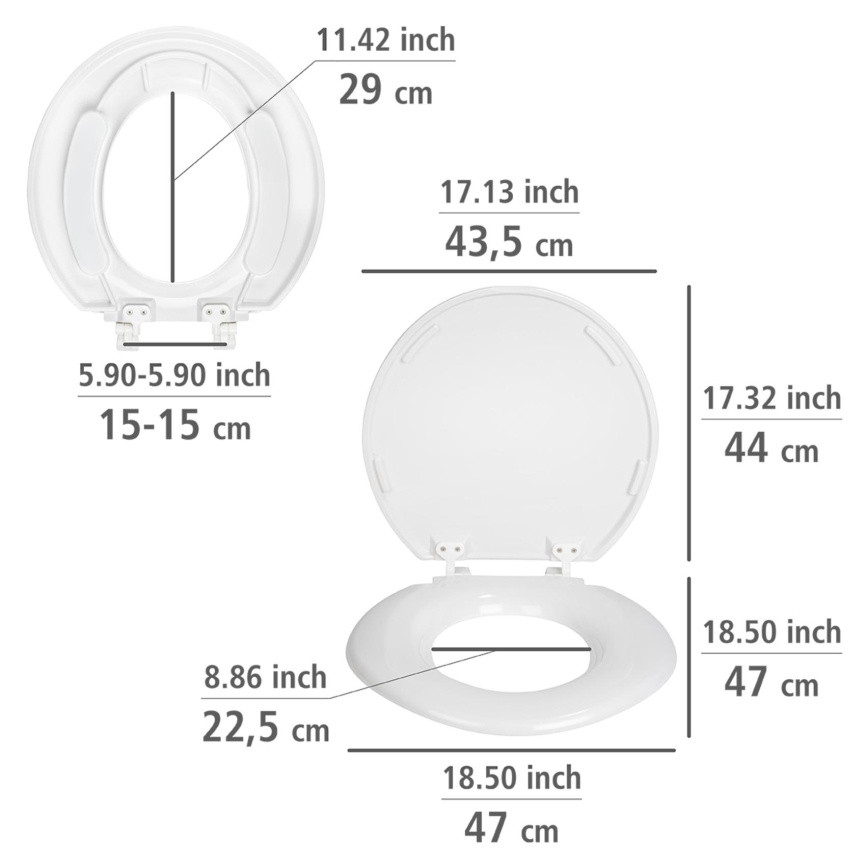WENKO 25112100-WC WC daska TORINO 44x43,5 cm bijela