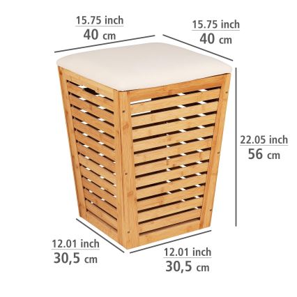 WENKO 25143100 - Koš za rublje BAMBUSA 40x56 cm smeđi