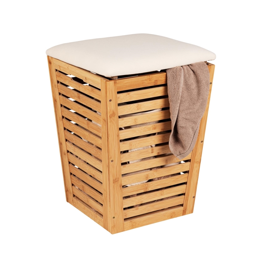 WENKO 25143100 - Koš za rublje BAMBUSA 40x56 cm smeđi