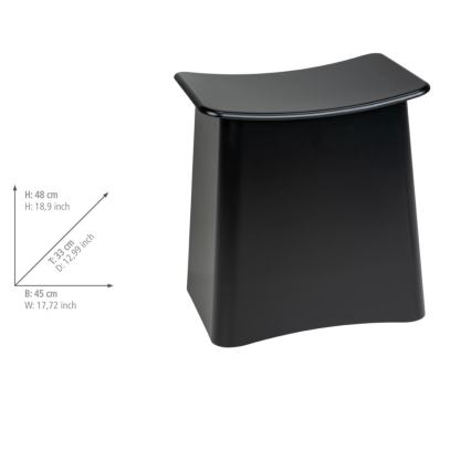 WENKO 25157100 - Stolica WING 45x48 cm crna