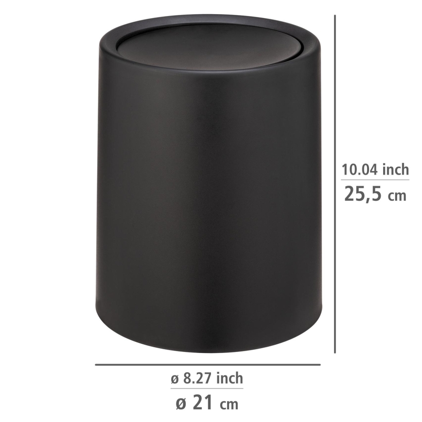 WENKO 25208100 - Koš ATRI 21x25,5 cm crne boje