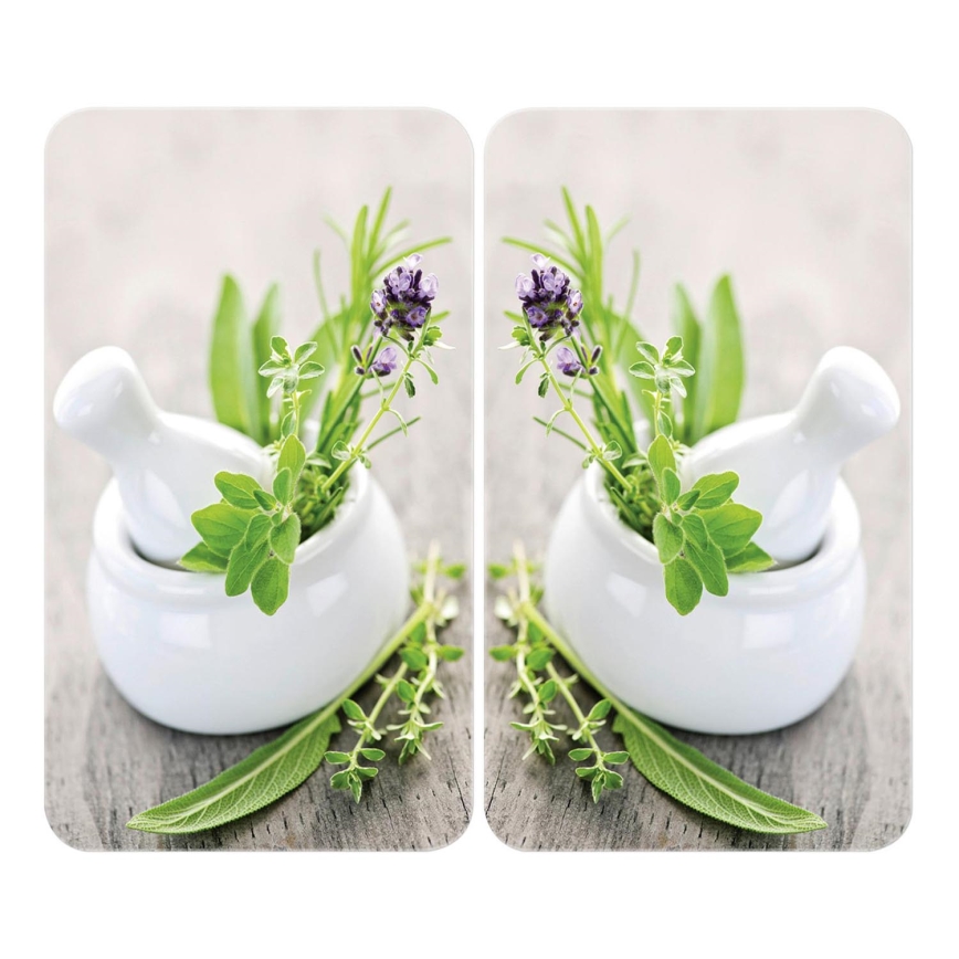 WENKO 2521420100 - Poklopac za kuhalnu ploču 52x30 cm, šaren/siv/proziran